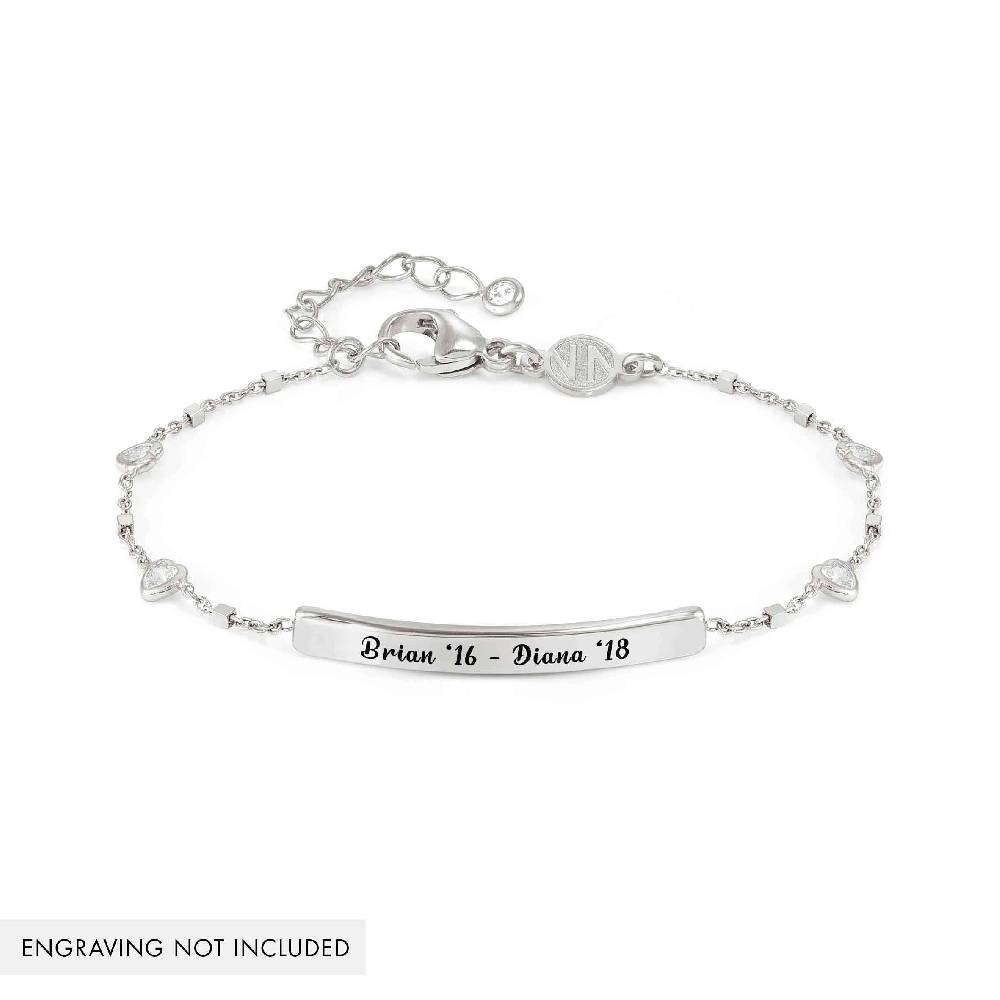 Nomination Bracciale Messaggi D'amore Con Placca E Zirconi A Cuore