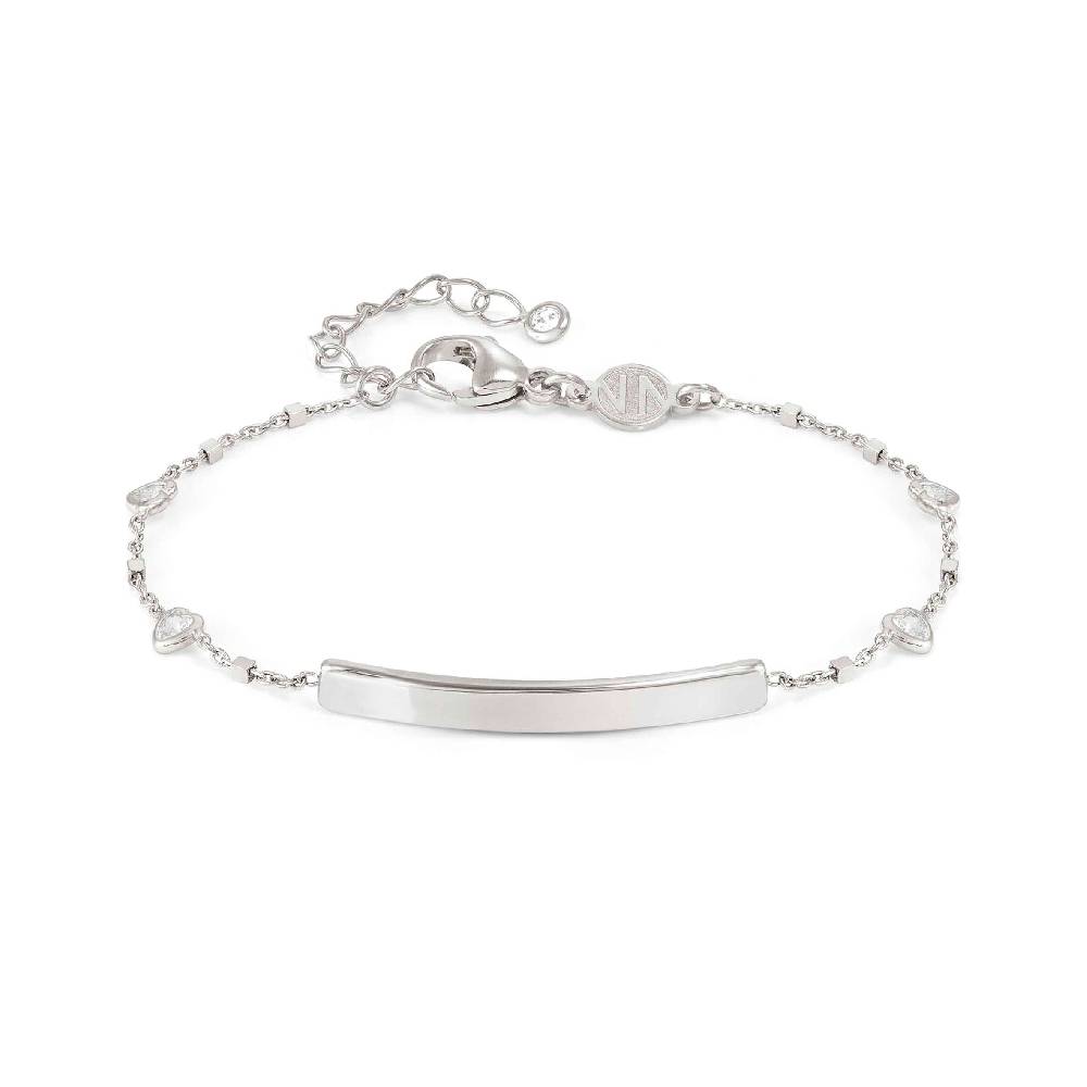 Nomination Bracciale Messaggi d'amore con Placca e Zirconi a cuore