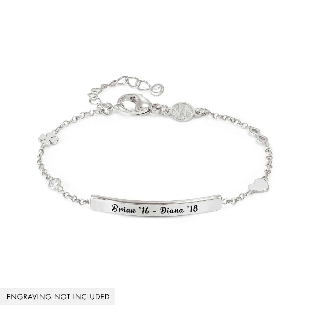 Nomination Bracciale Messaggi D'amore Con Placca Incidibile E Simboli Mix