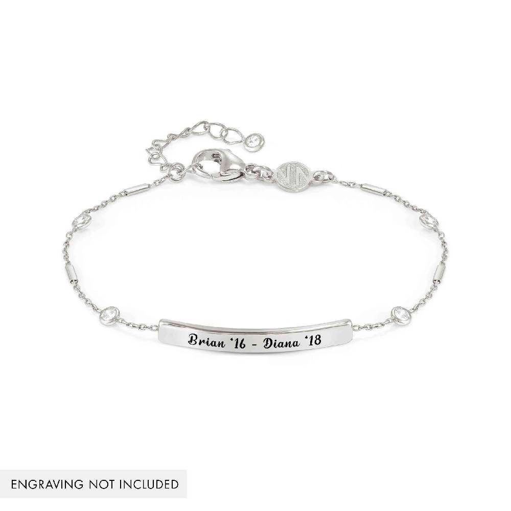 Nomination Bracciale Messaggi D'amore Con Placca Incidibile E Pietre