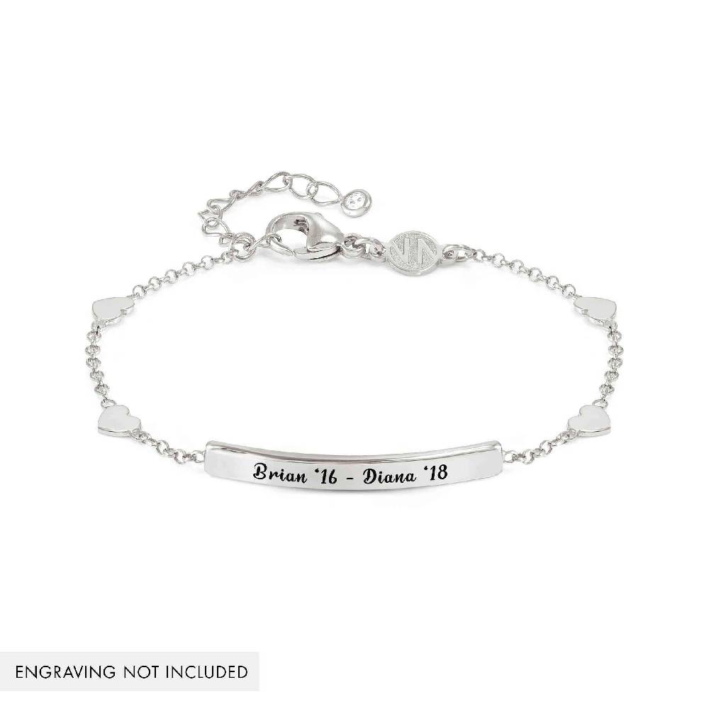 Nomination Bracciale Messaggi D'amore Con Placca Incidibile E Cuoricini
