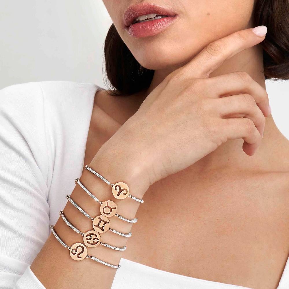 Nomination Bracciale Milleluci Zodiaco Acquario In PVD Rosa E Cristalli