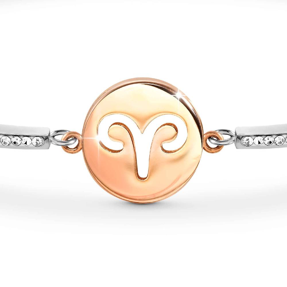 Nomination Bracciale Milleluci Zodiaco Ariete In PVD Rosa E Cristalli