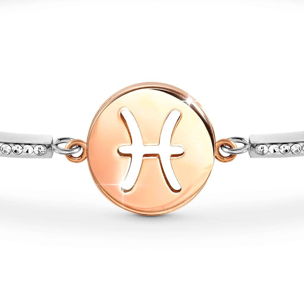 Nomination Bracciale Milleluci Zodiaco Pesci In PVD Rosa E Cristalli