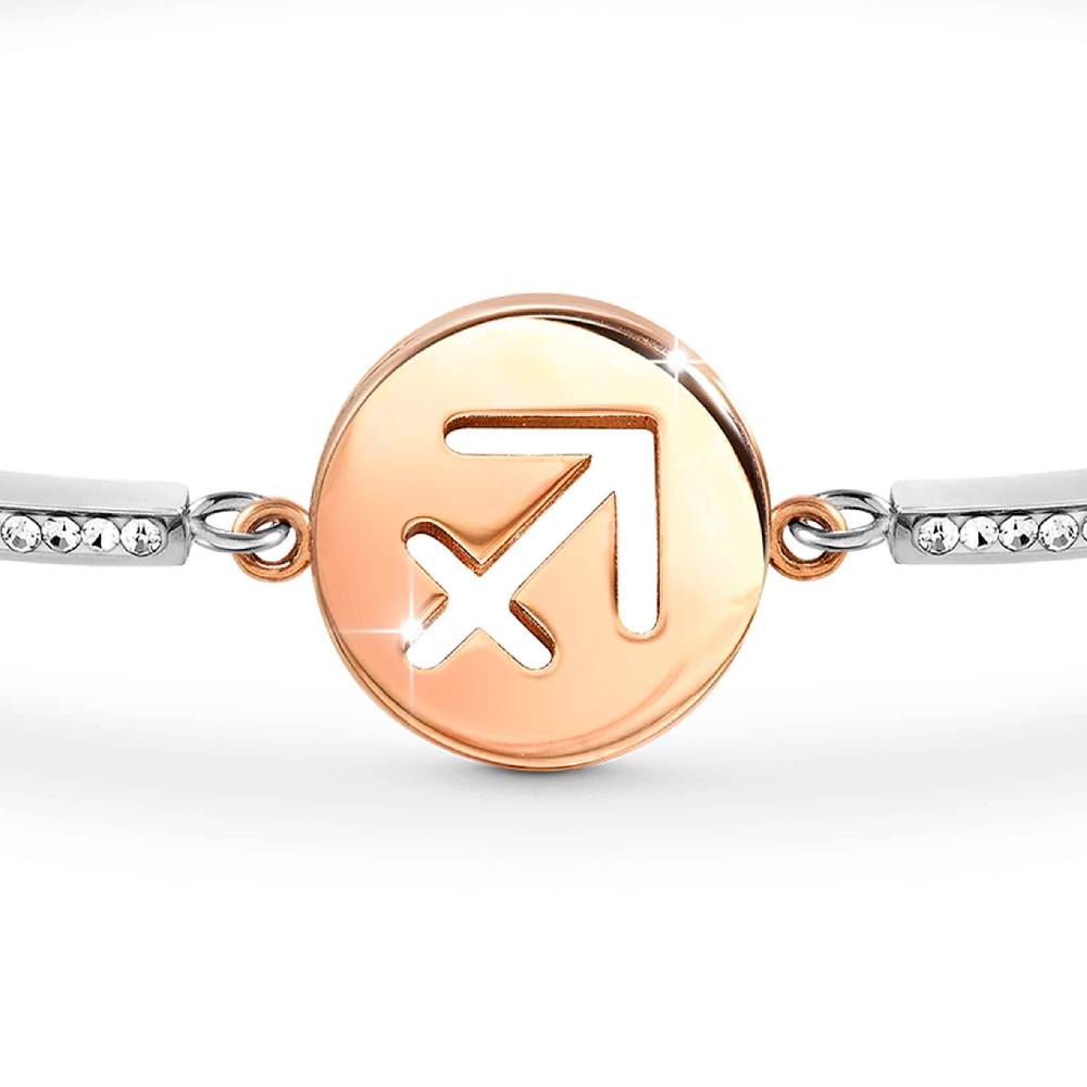 Nomination Bracciale Milleluci Zodiaco Sagittario In PVD Rosa E Cristalli