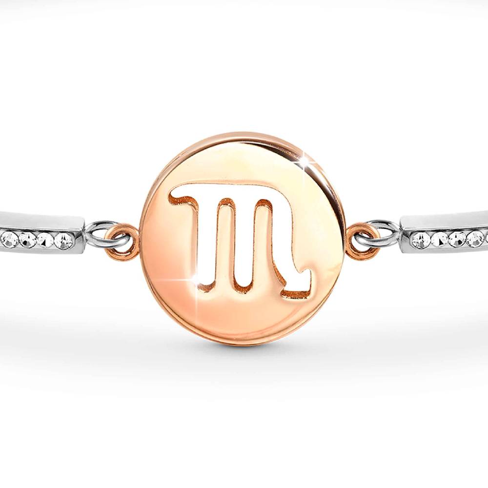 Nomination Bracciale Milleluci Zodiaco Scorpione In PVD Rosa E Cristalli