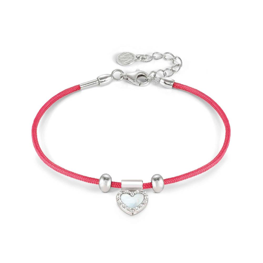 Nomination Bracciale SeiMia Rosso con Cuore Madreperla