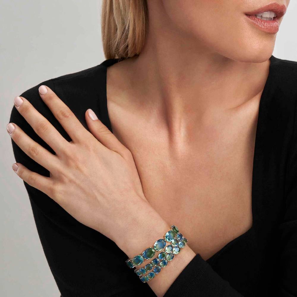 Nomination Bracciale Symbiosi Pietre Bicolor Celeste Verde