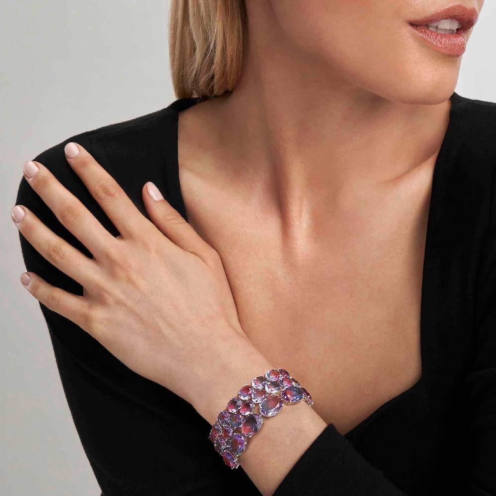 Nomination Bracciale Symbiosi Pietre Bicolor Rosa E Viola