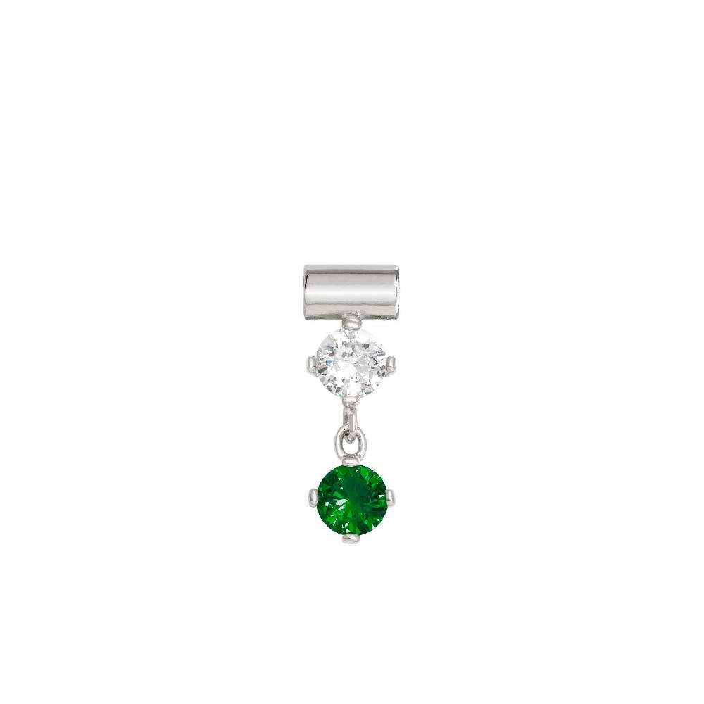 Nomination Ciondolo SeiMia con Cubic Zirconia Verde e Bianco