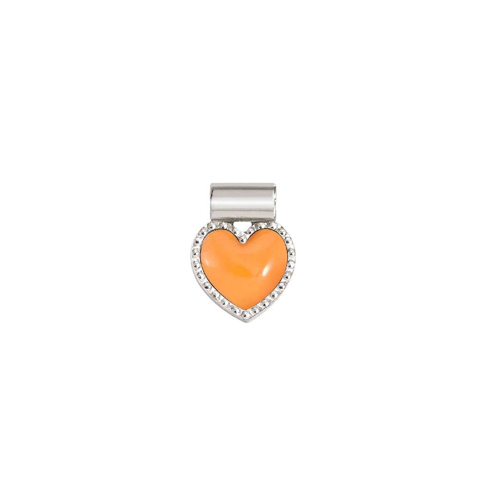 Nomination Ciondolo SeiMia Cuore Arancione diamantato
