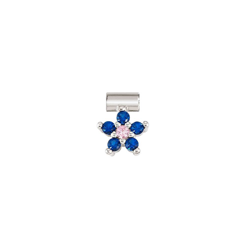 Nomination Ciondolo SeiMia fiore Blue e rosa con CZ