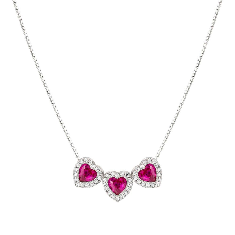 Nomination Collana All My Love con 3 Cuori e Zirconi