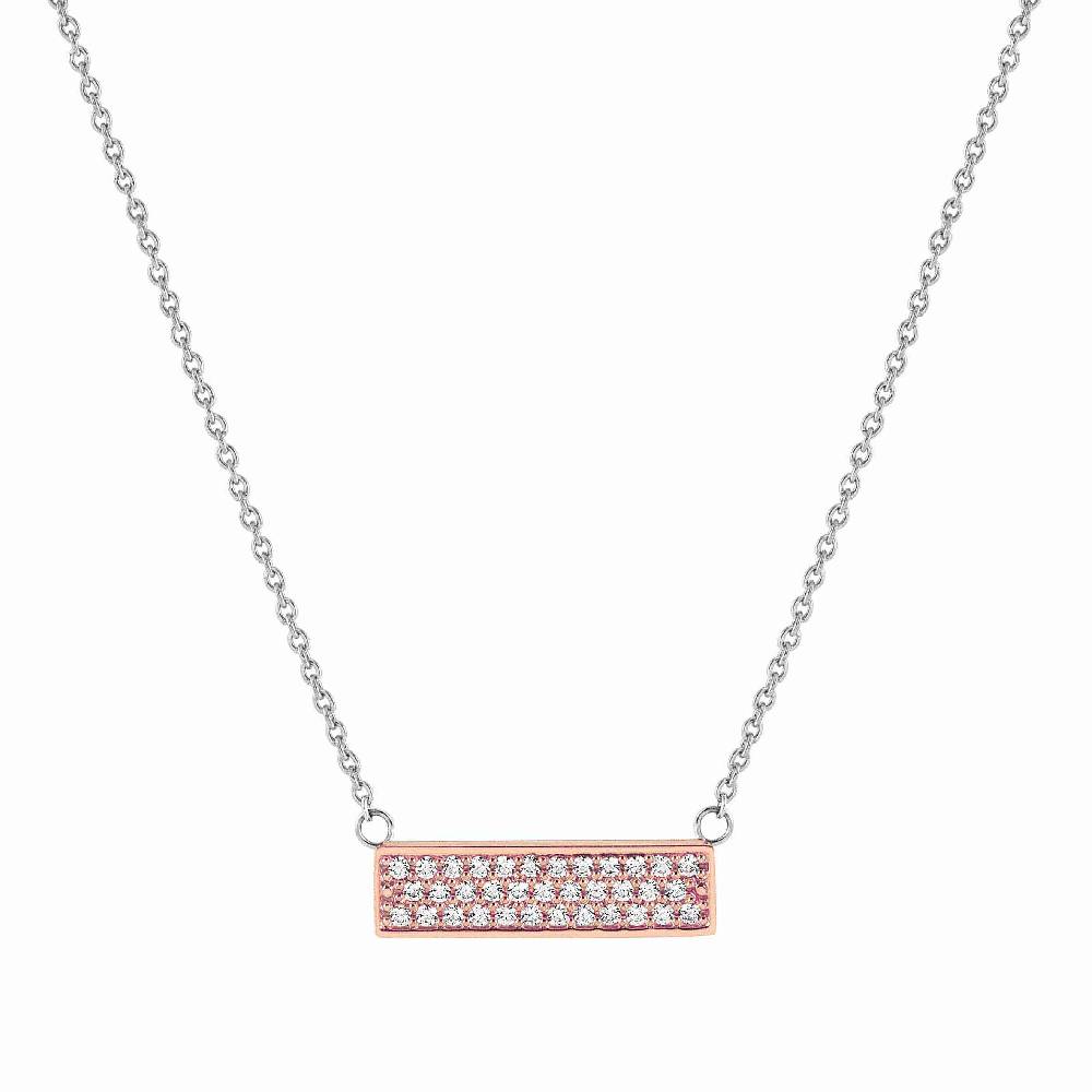 Nomination Collana BELLA LA VITA con targa in Pietre bianche