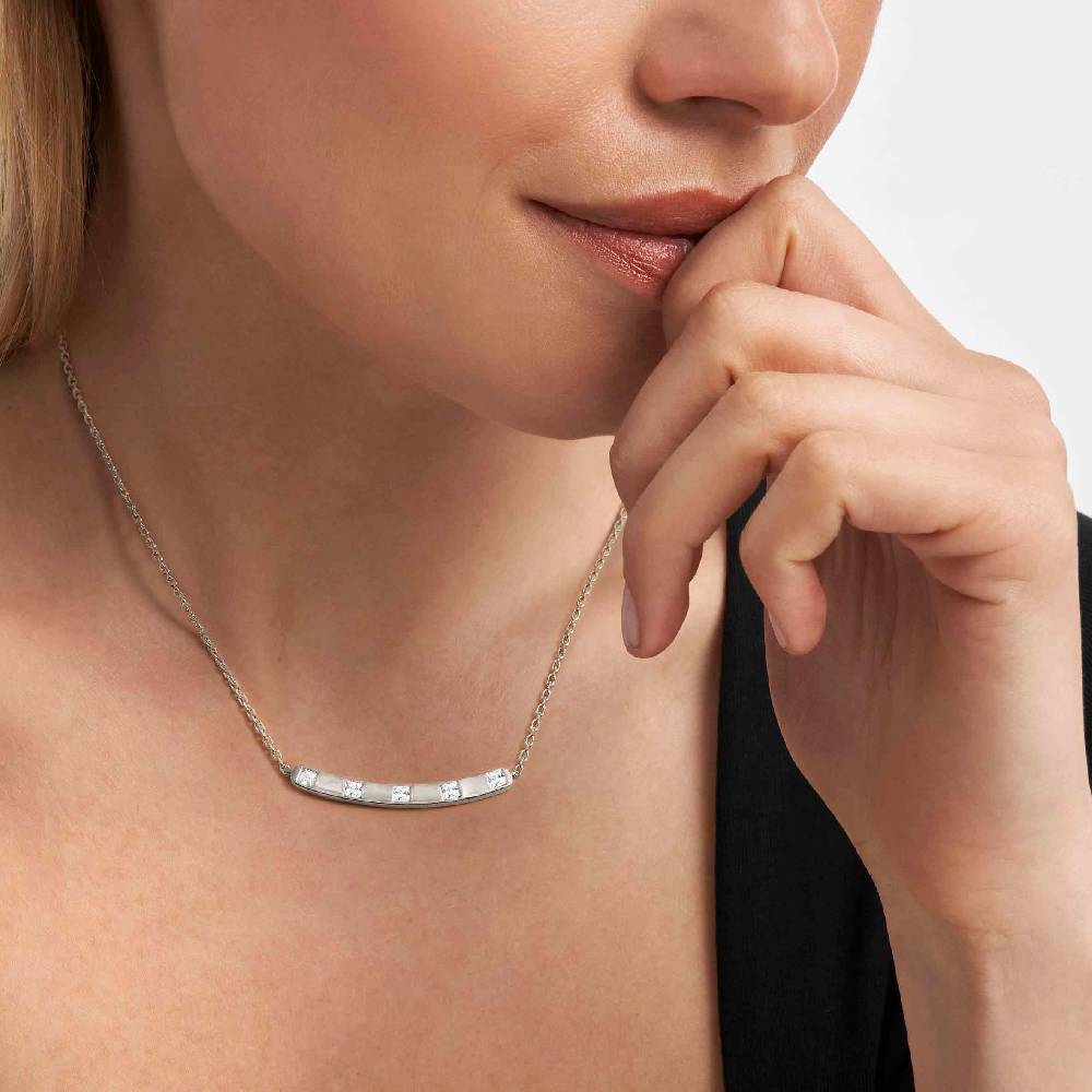 Nomination Collana Carismatica Centrale In Argento E Pietre Bianche