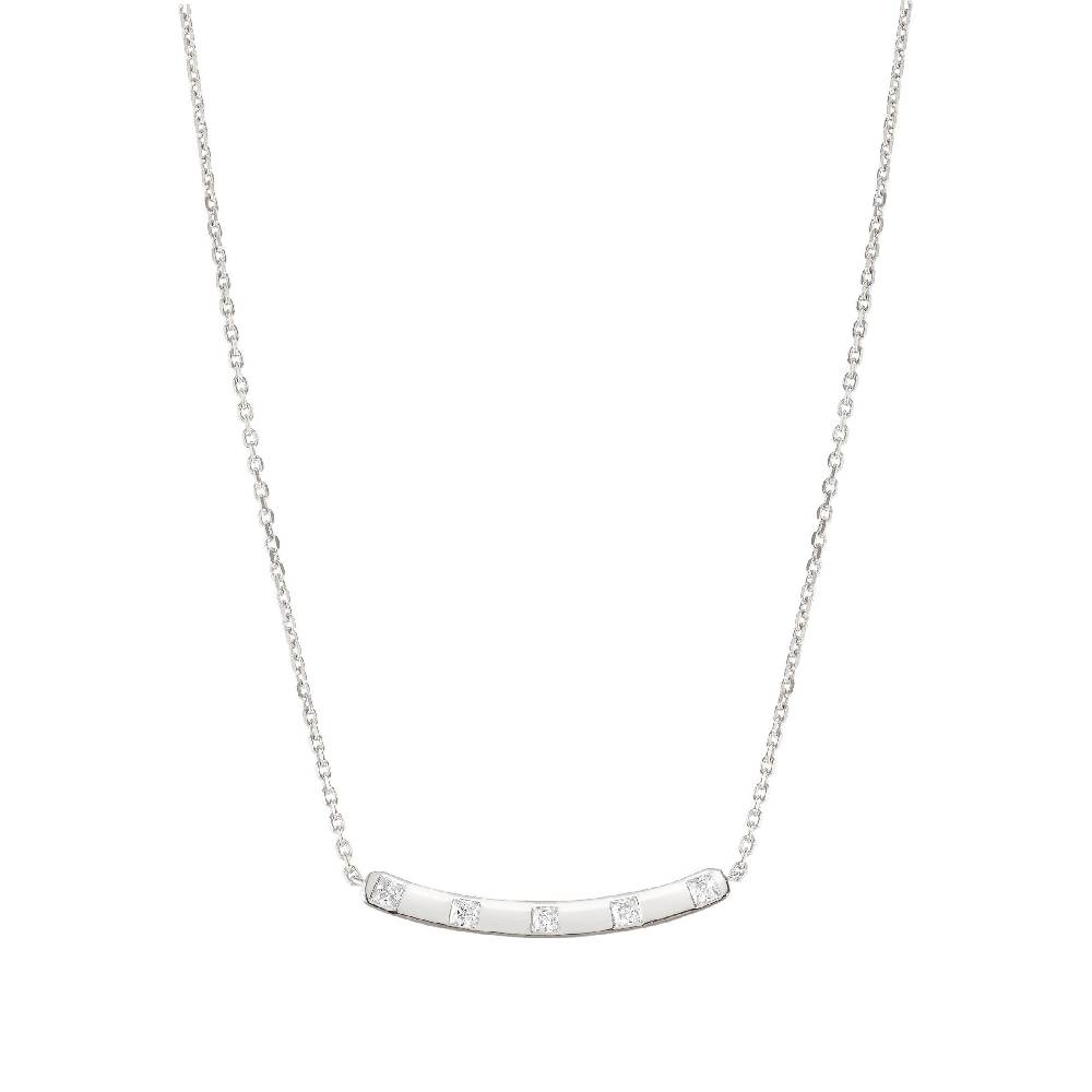 Nomination Collana Carismatica Centrale In Argento E Pietre Bianche