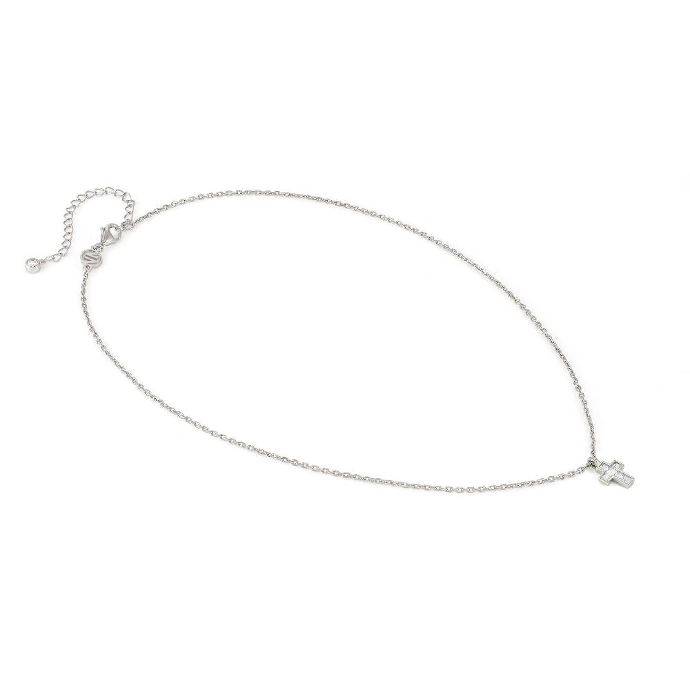 Nomination Collana Carismatica Croce Piccola In Argento E Pietre Bianche