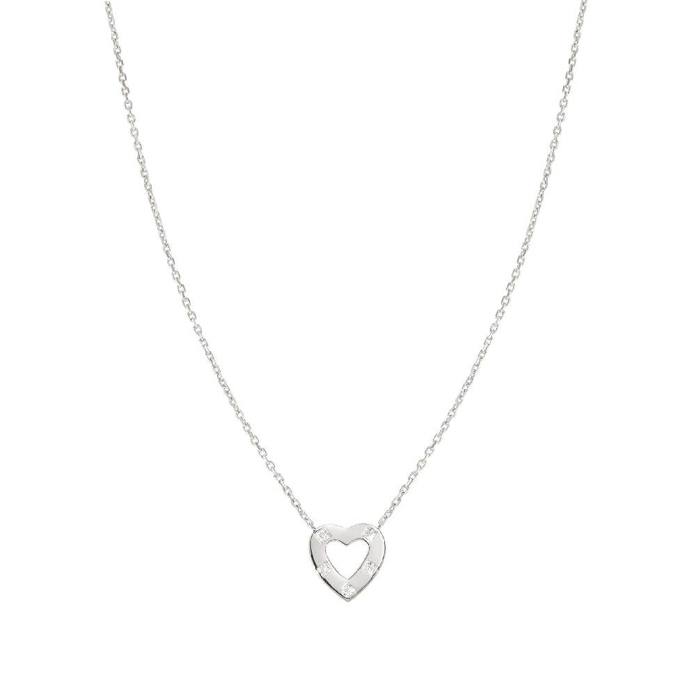 Nomination Collana Carismatica Cuore E Cubic Zirconia Bianchi