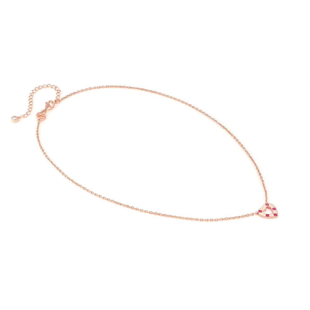 Nomination Collana Carismatica Cuore E CubIc Zirconia Fucsia