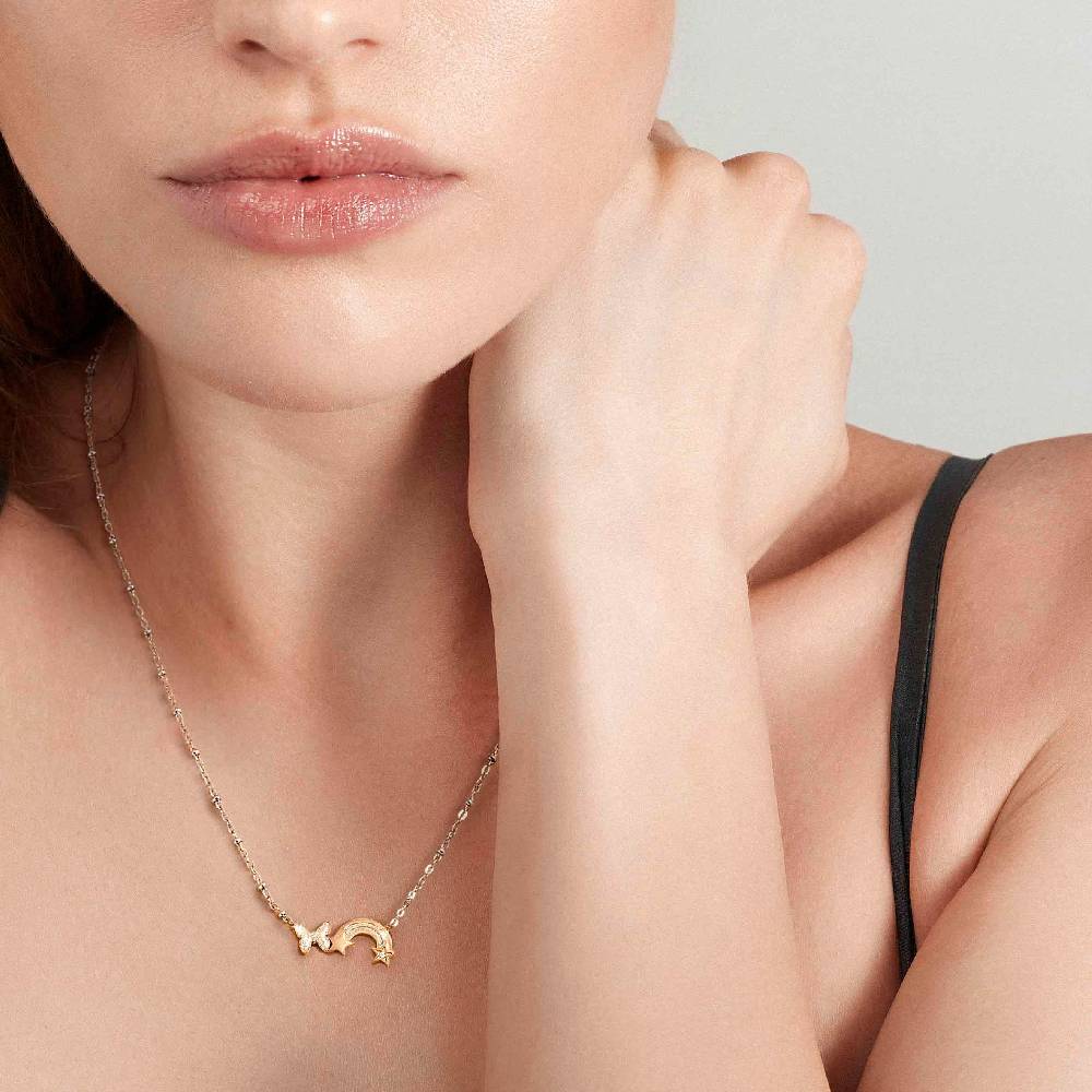 Nomination Collana Happyworld Arcobaleno E Farfalla