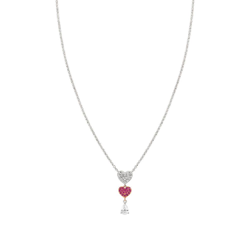 Nomination Collana Lucentissima Cuori E Cubic Zirconia A Goccia