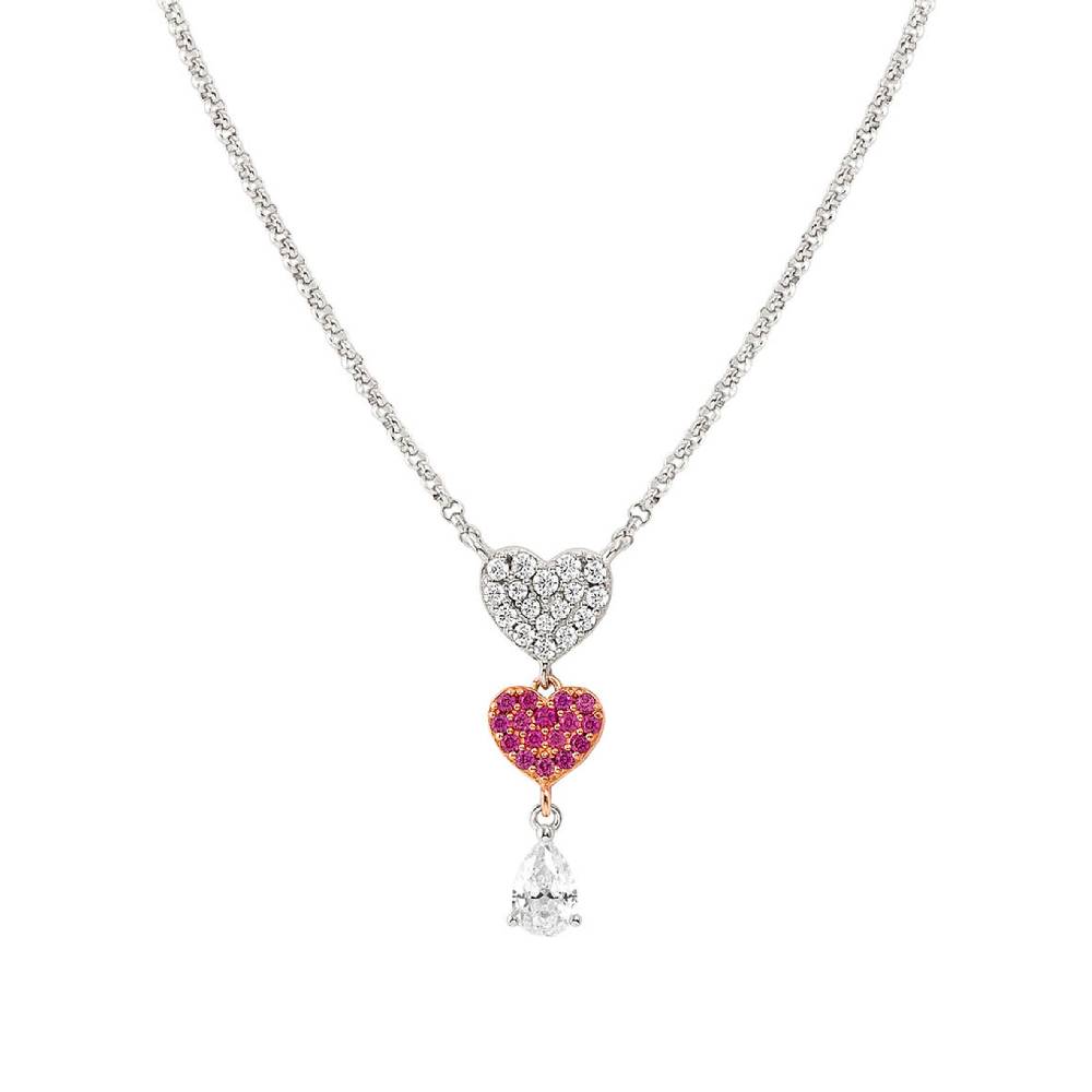 Nomination Collana Lucentissima Cuori e Cubic Zirconia a goccia