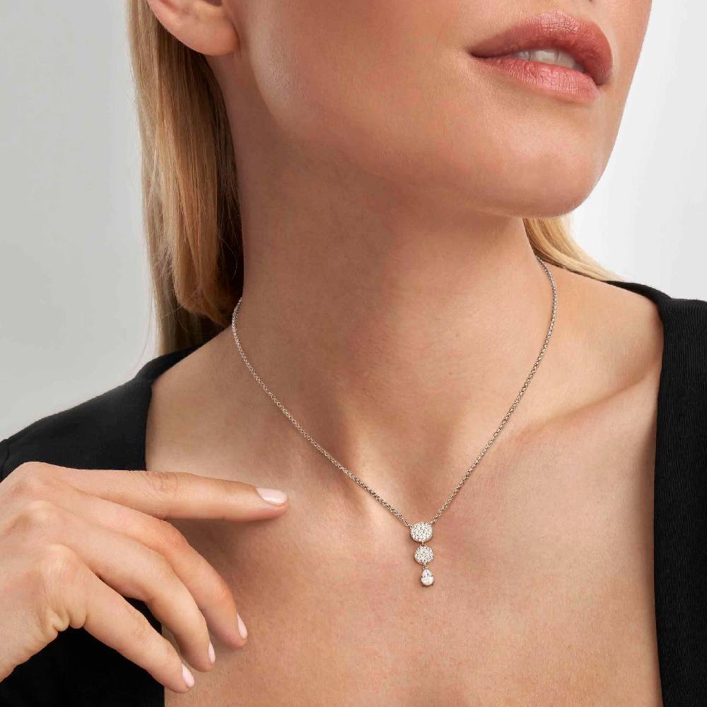 Nomination Collana Lucentissima Tondi E Cubic Zirconia A Goccia