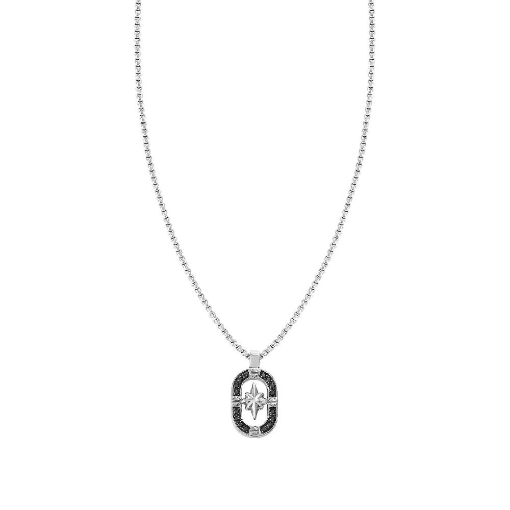 Nomination Collana ManVision Rosa Dei Venti Con Zirconi Neri