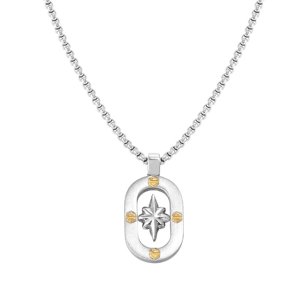Nomination Collana ManVision Rosa dei venti in Acciaio
