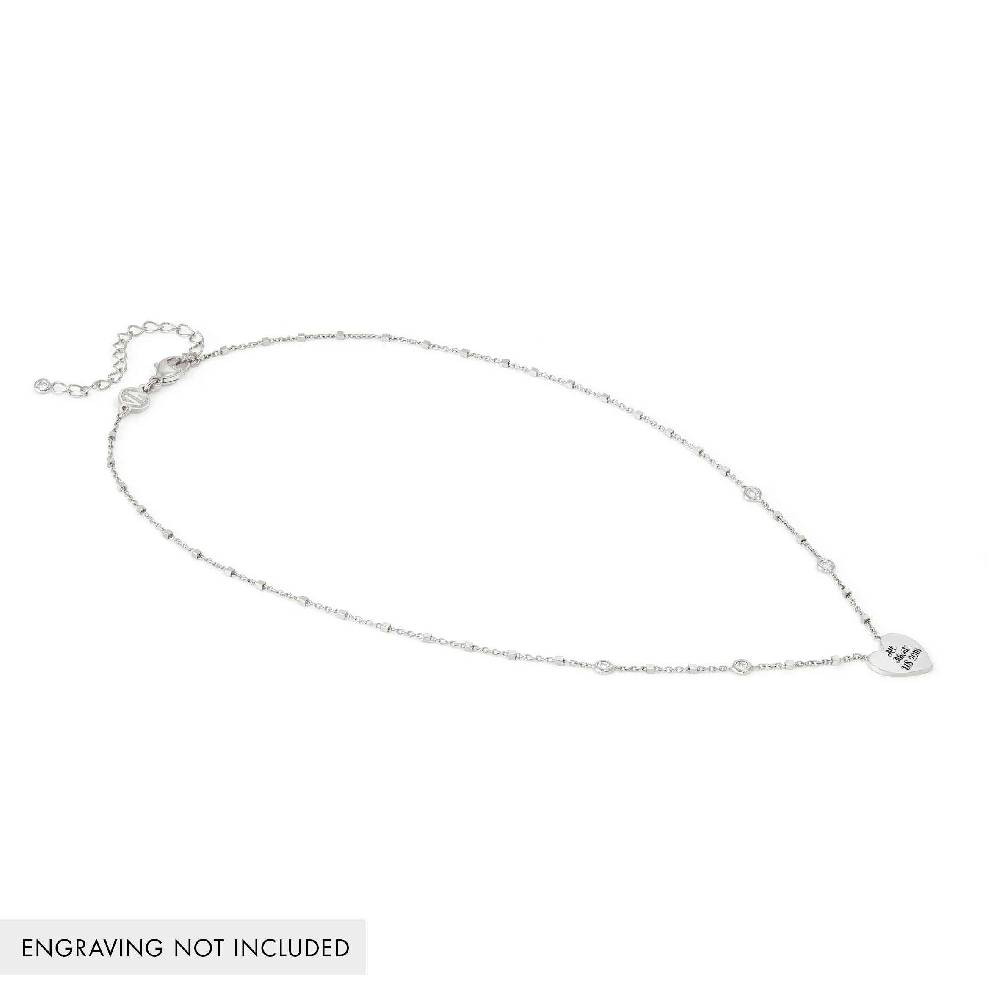 Nomination Collana Messaggi D'amore Cuore Incidibile E Pietre Bianche