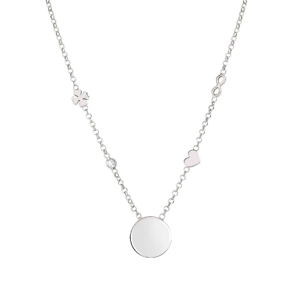 Nomination Collana Messaggi d'amore Tondo incidibile e mix simboli