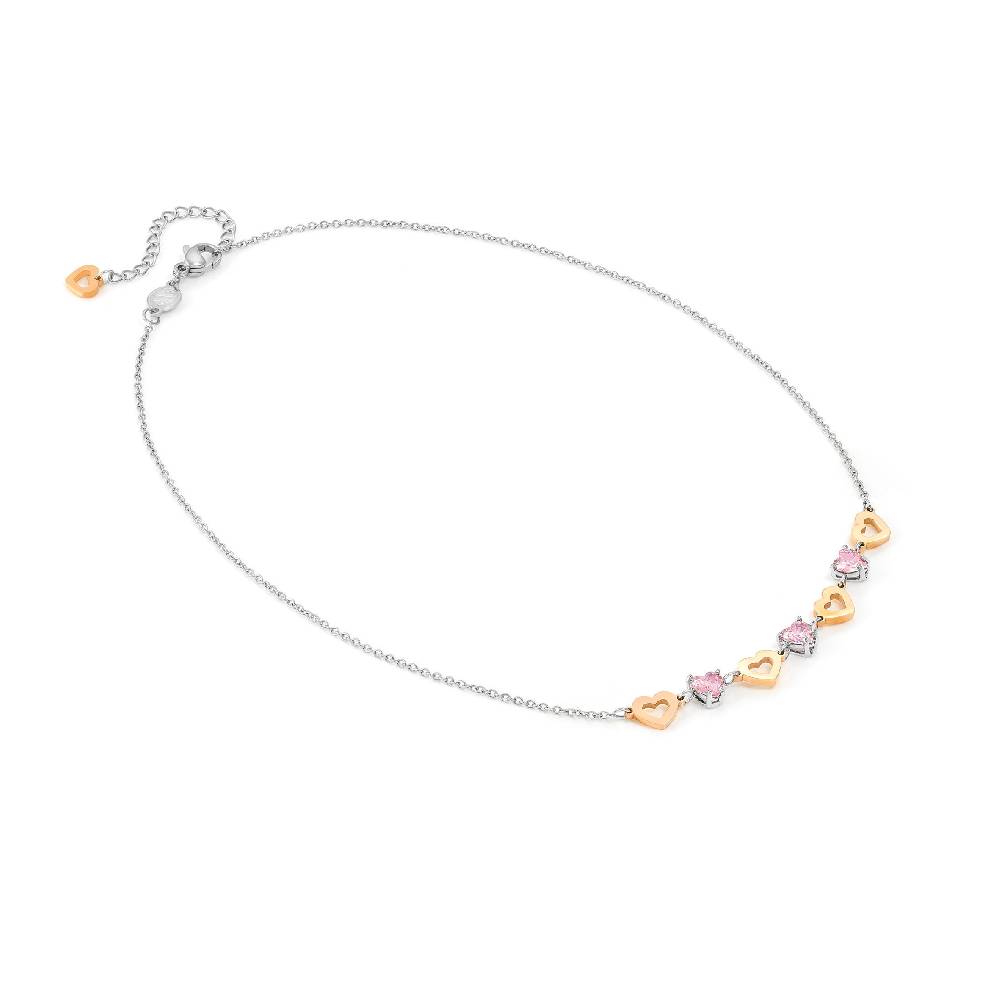 Nomination Collana Principessina Pietre Rosa E Cuori