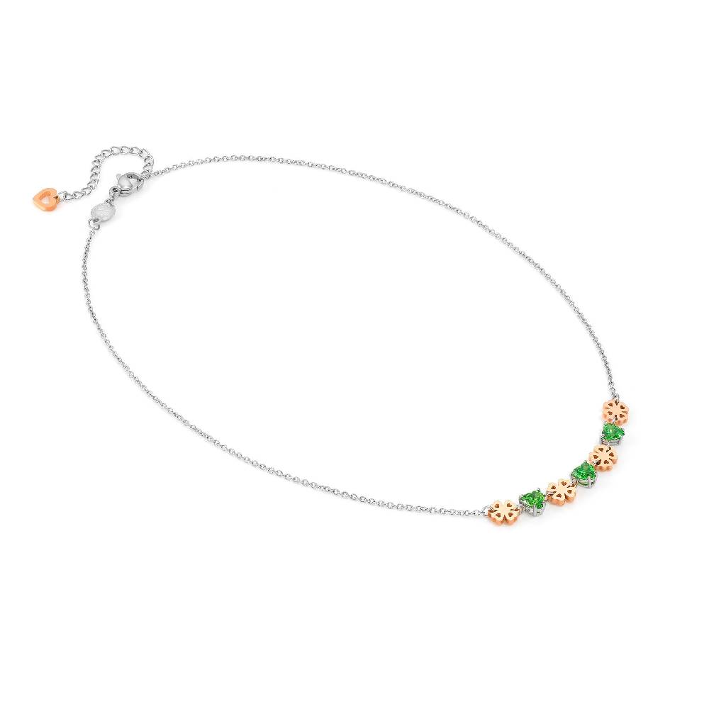 Nomination Collana Principessina Pietre Verdi E Quadrifogli