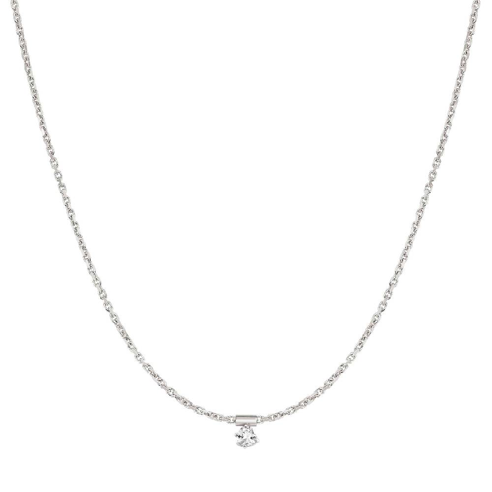 Nomination Collana SEIMIA con cuore pendente bianco