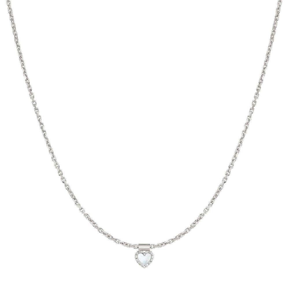 Nomination Collana SEIMIA con pendente a forma di cuore in madreperla