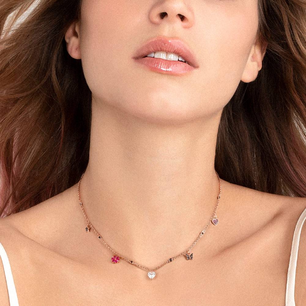 Nomination Collana Sweetrock Nature Oro Rosa Con Pendenti