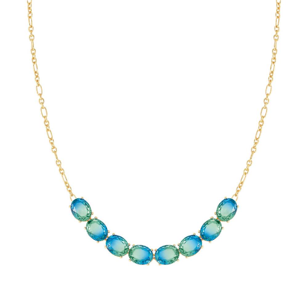 Nomination Collana Symbiosi Con Pietre Bicolor Celeste E Verde