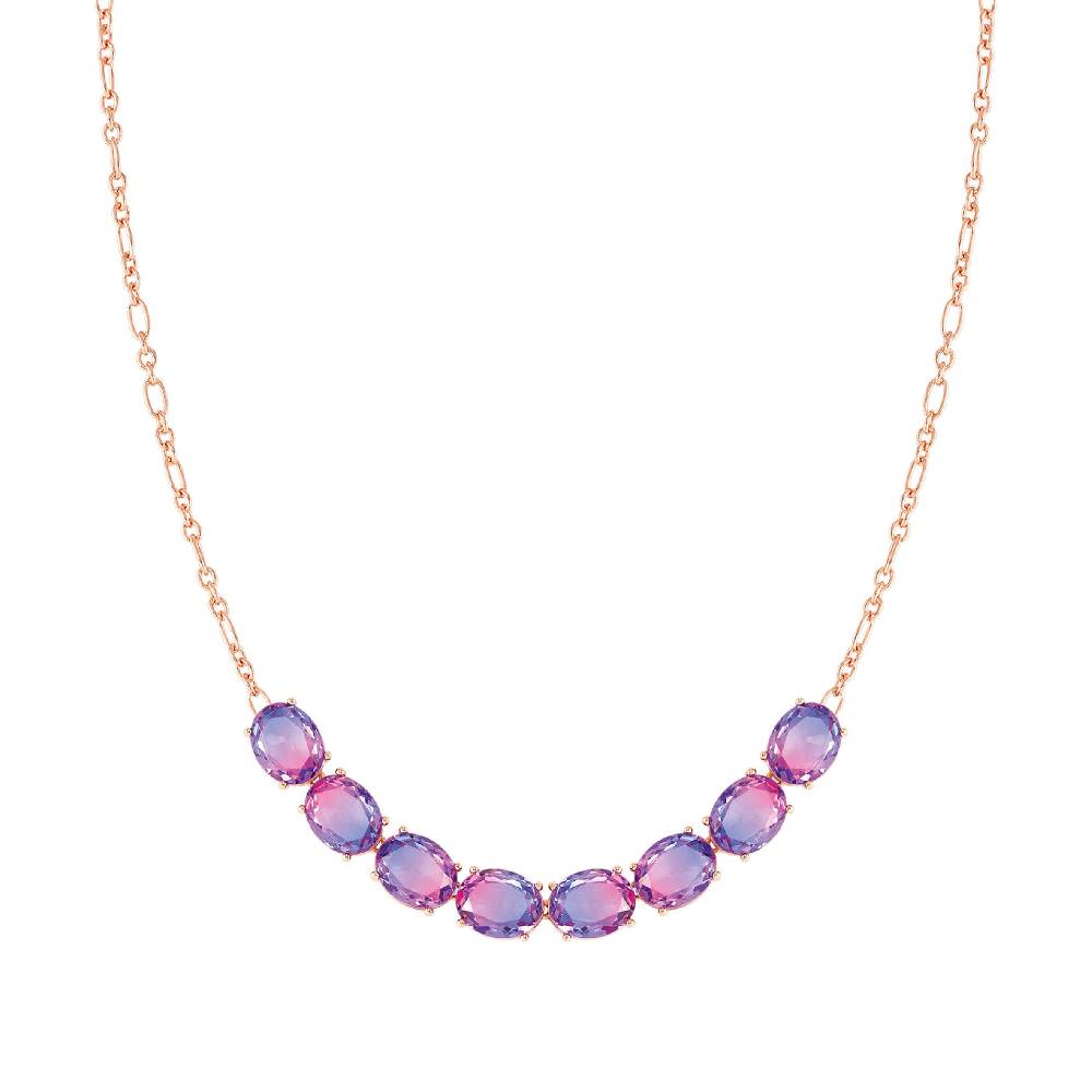 Nomination Collana Symbiosi Pietre Bicolore Rosa E Viola