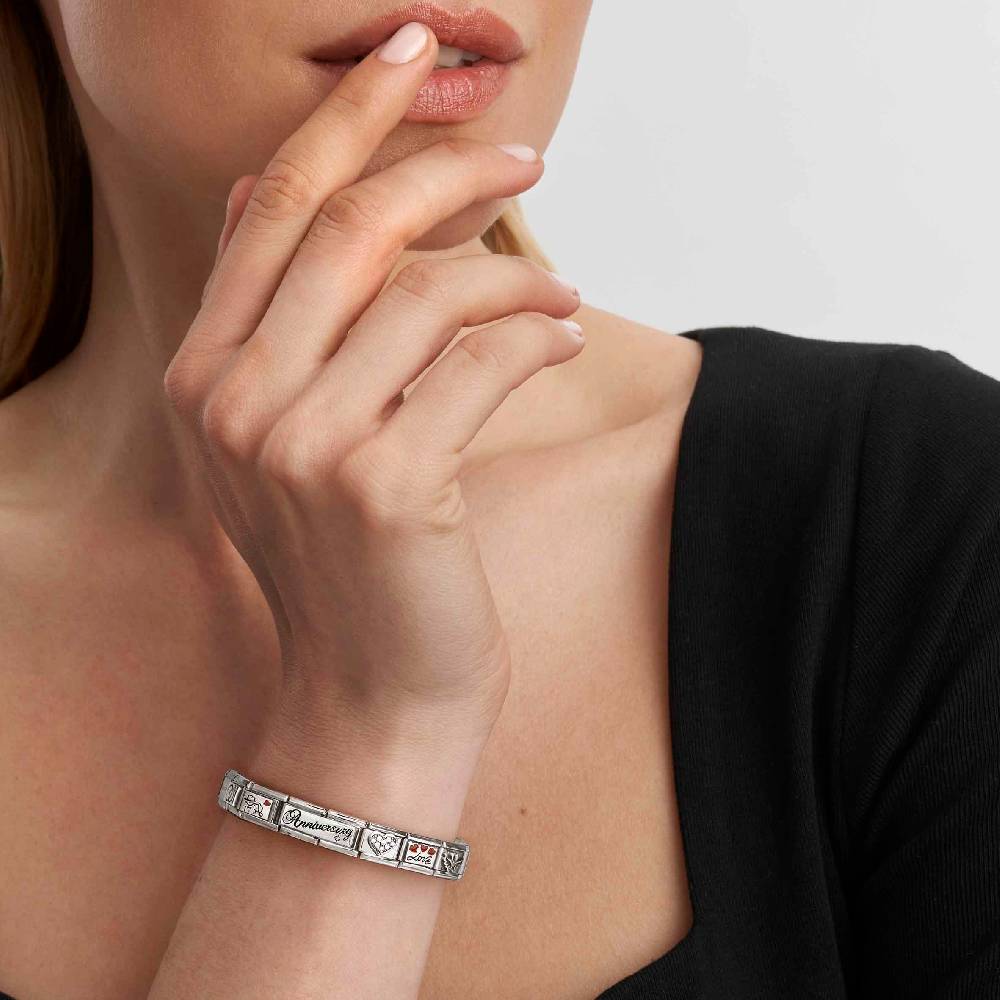 Nomination Doppio Link Composable Classic Placca Incidibile In Argento