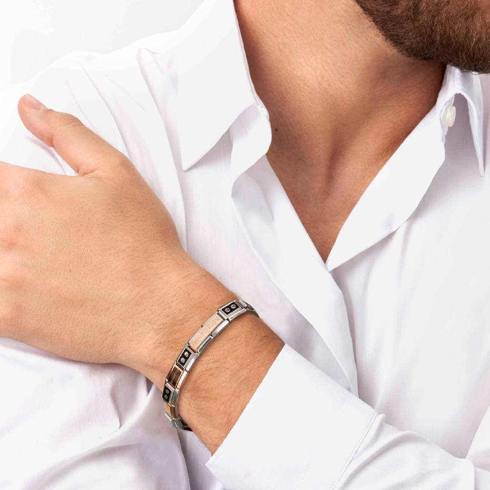 Nomination Doppio Link Composable Classic Placca Incisibile In Oro Rosa