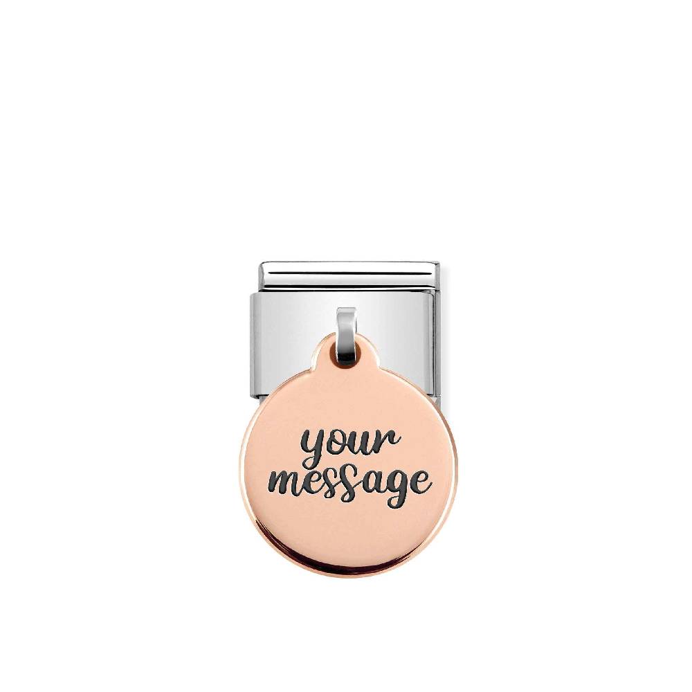 Nomination Link Composable Classic Con Tondo Pendente In Oro Rosa