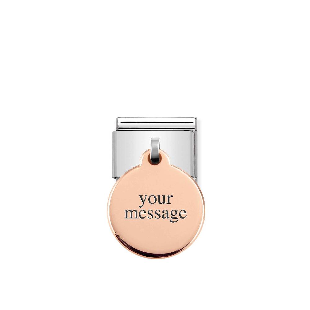 Nomination Link Composable Classic Con Tondo Pendente In Oro Rosa