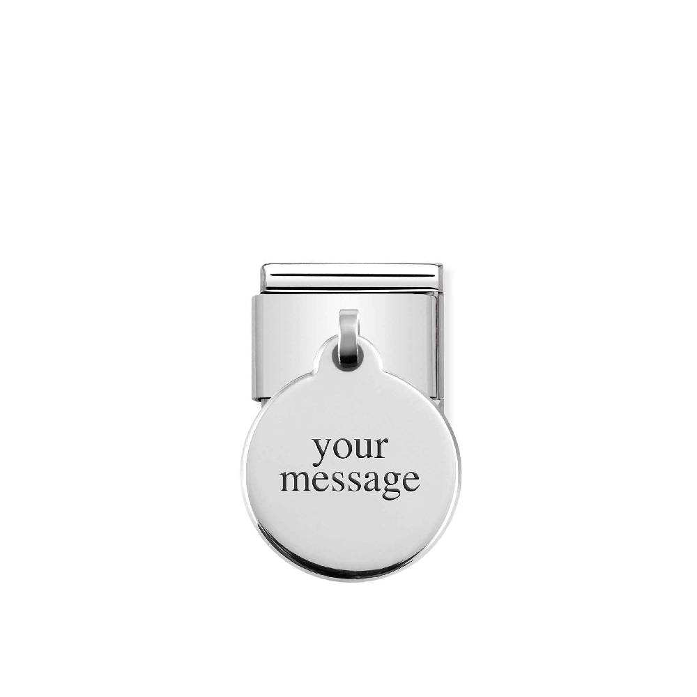 Nomination Link Composable Classic Tondo Pendente In Argento