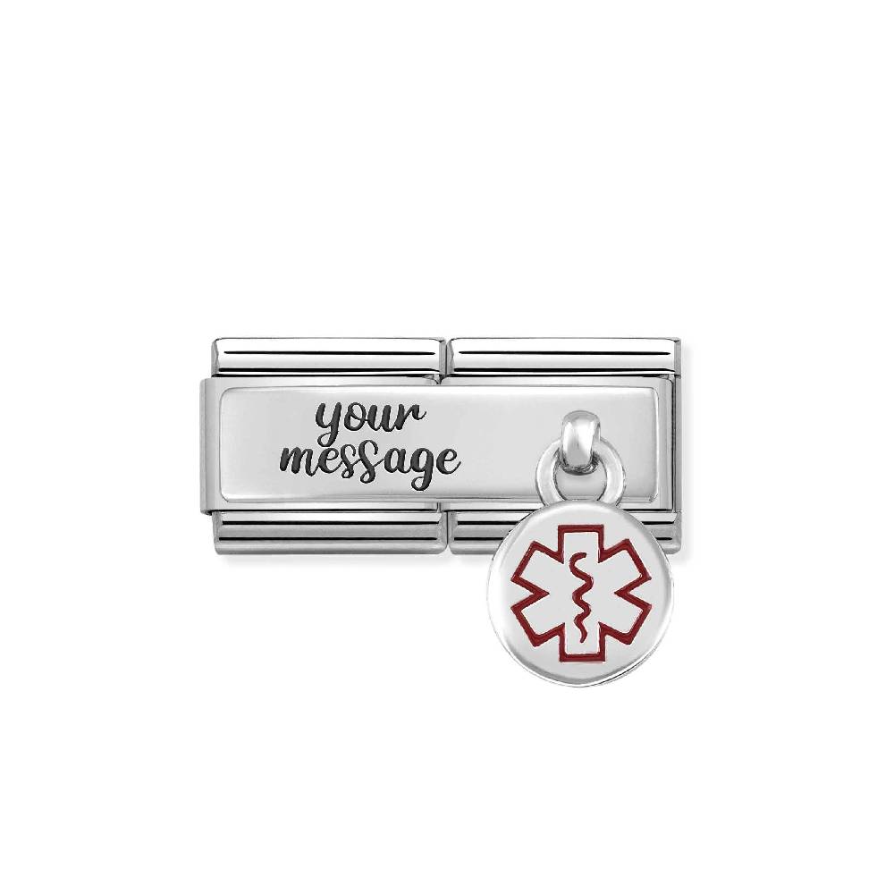 Nomination Link Doppio Composable Classic Incisione Tag Medico