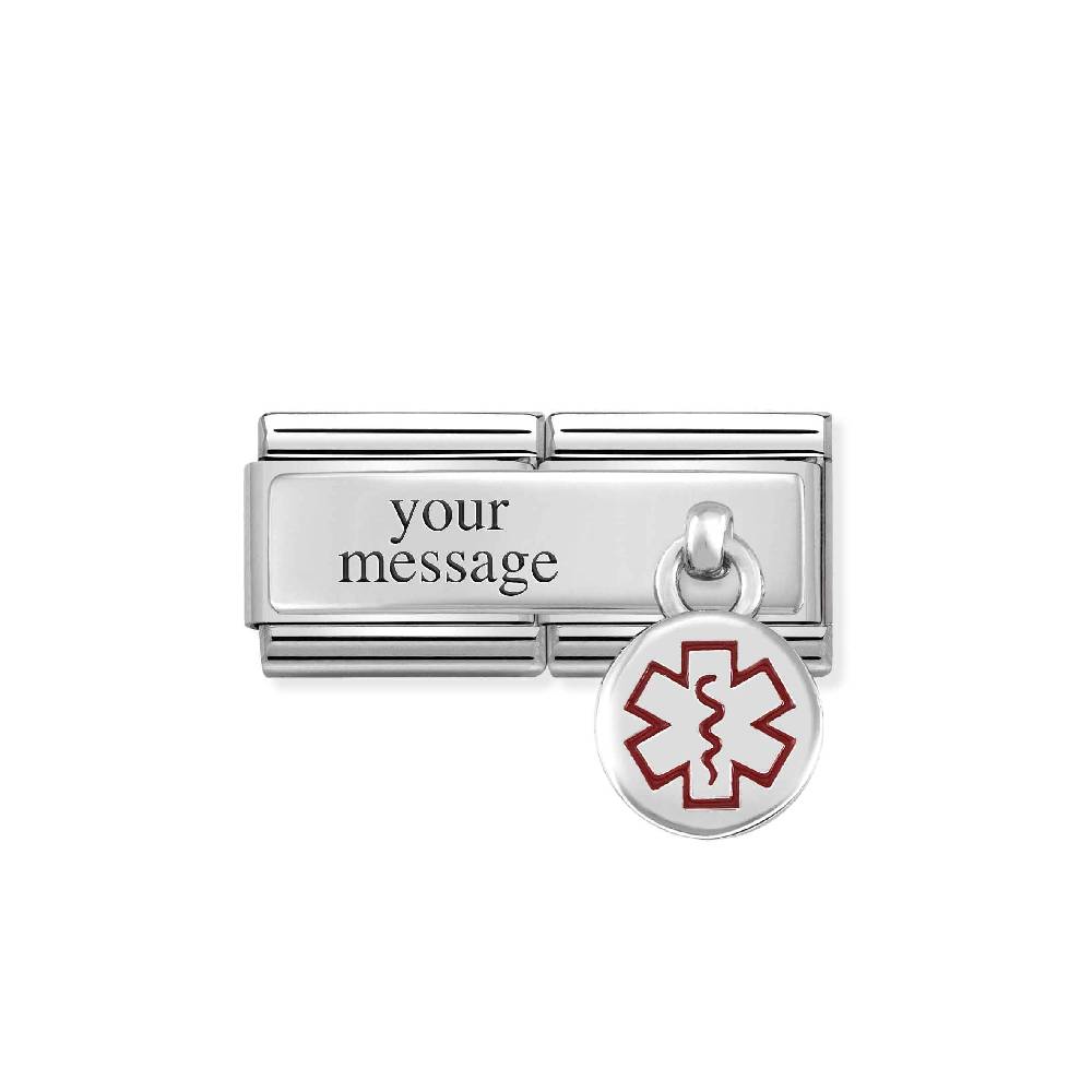 Nomination Link Doppio Composable Classic Incisione Tag Medico