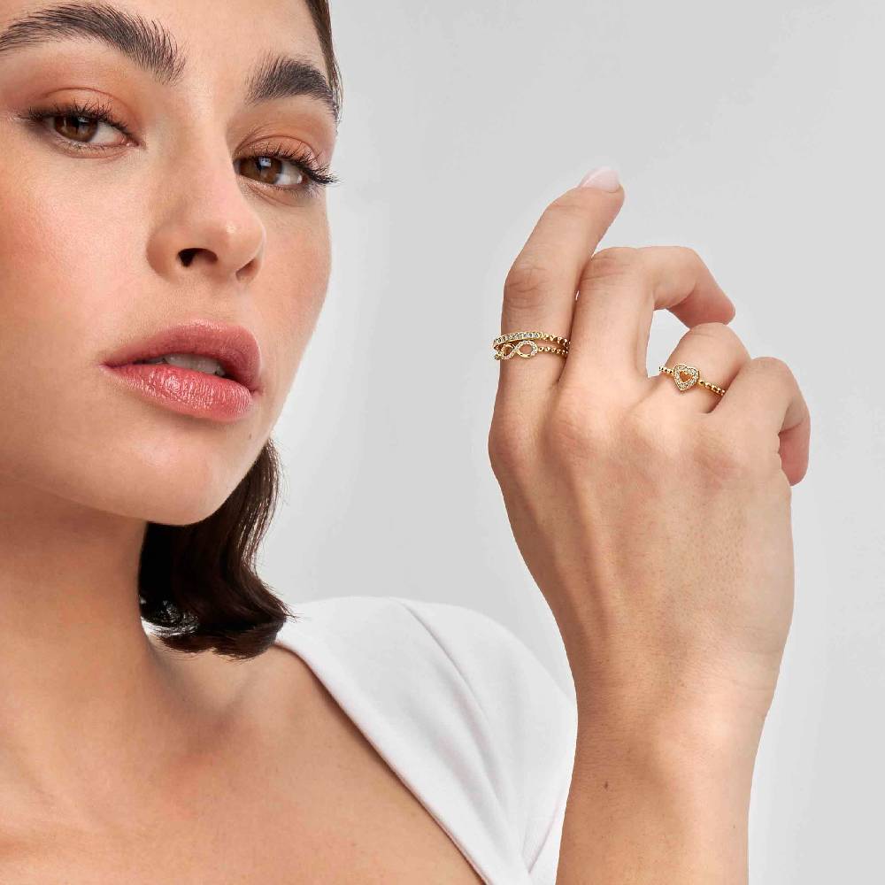 Nomination Anello Lovecloud Cuore Con Zirconi