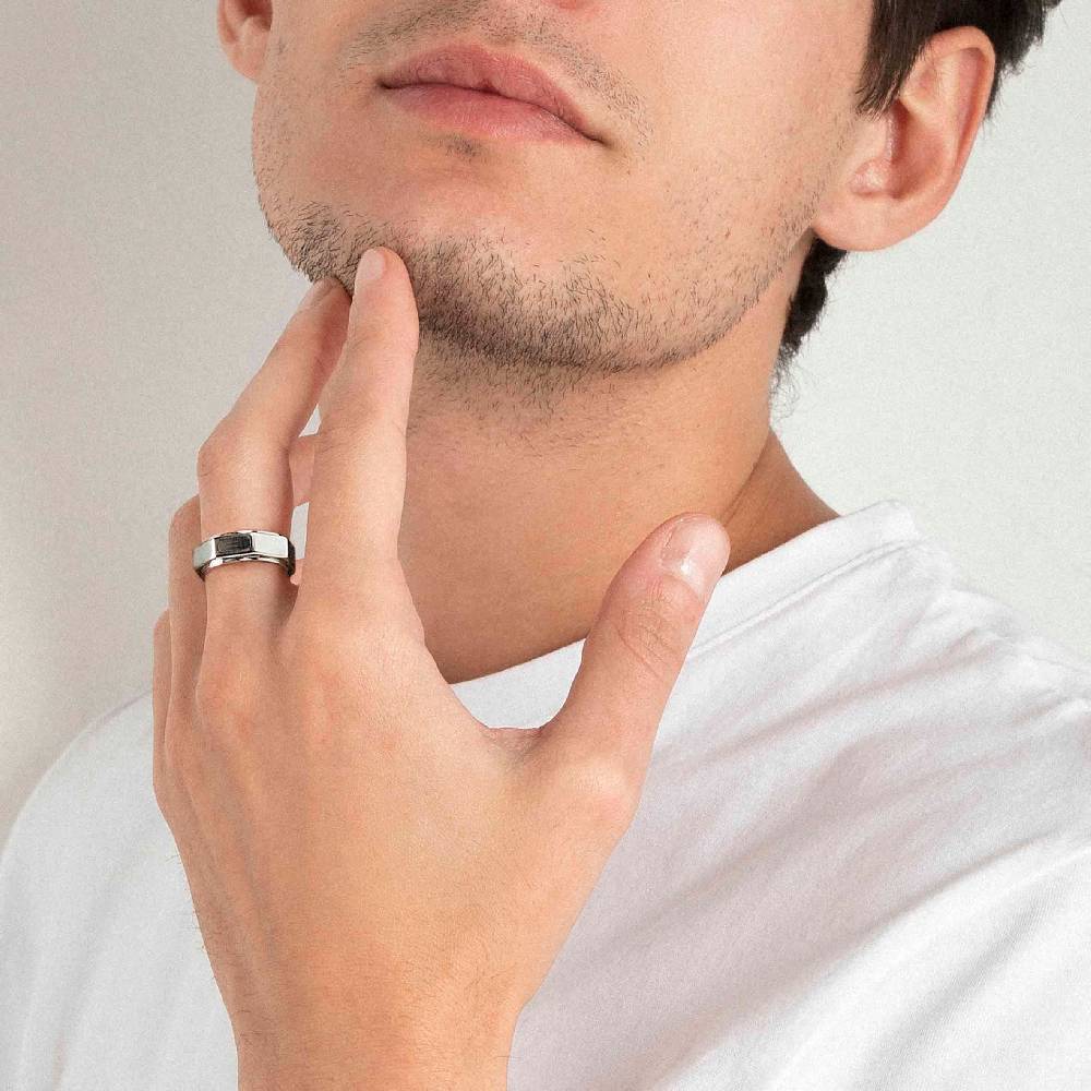 Nomination Anello Uomo Effetto Squadrato