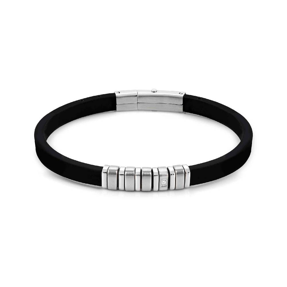 Nomination Bracciale City con pietra bianca