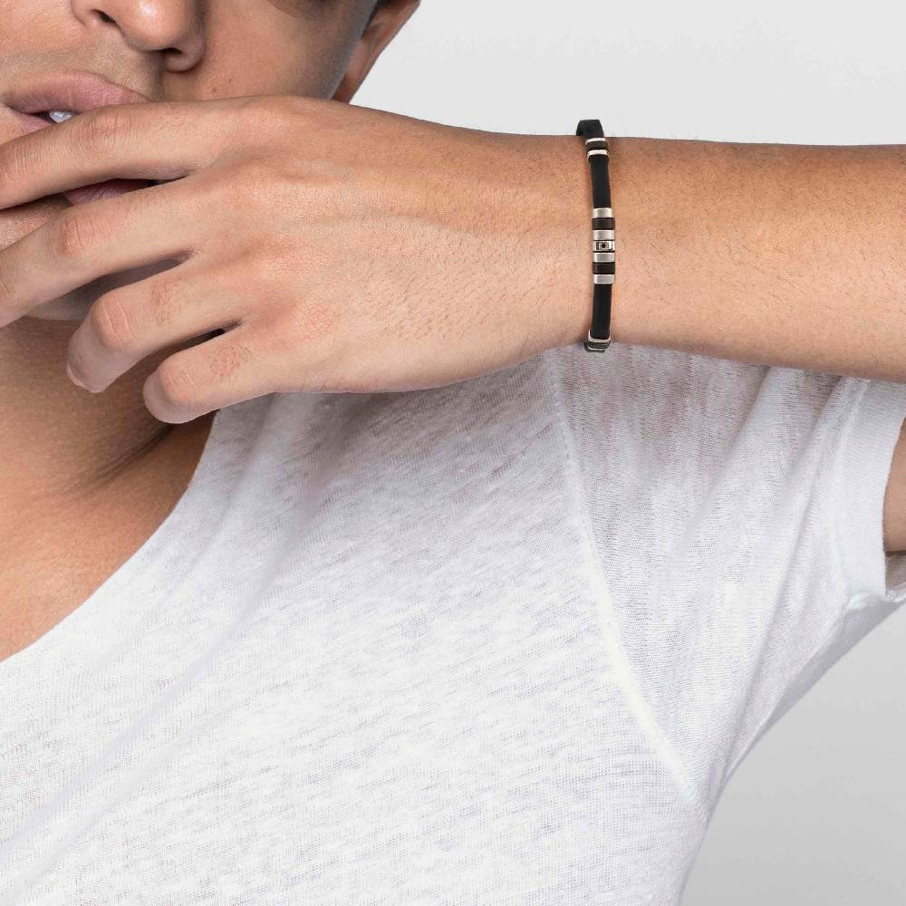 Nomination Bracciale City In Caucciù E Acciaio