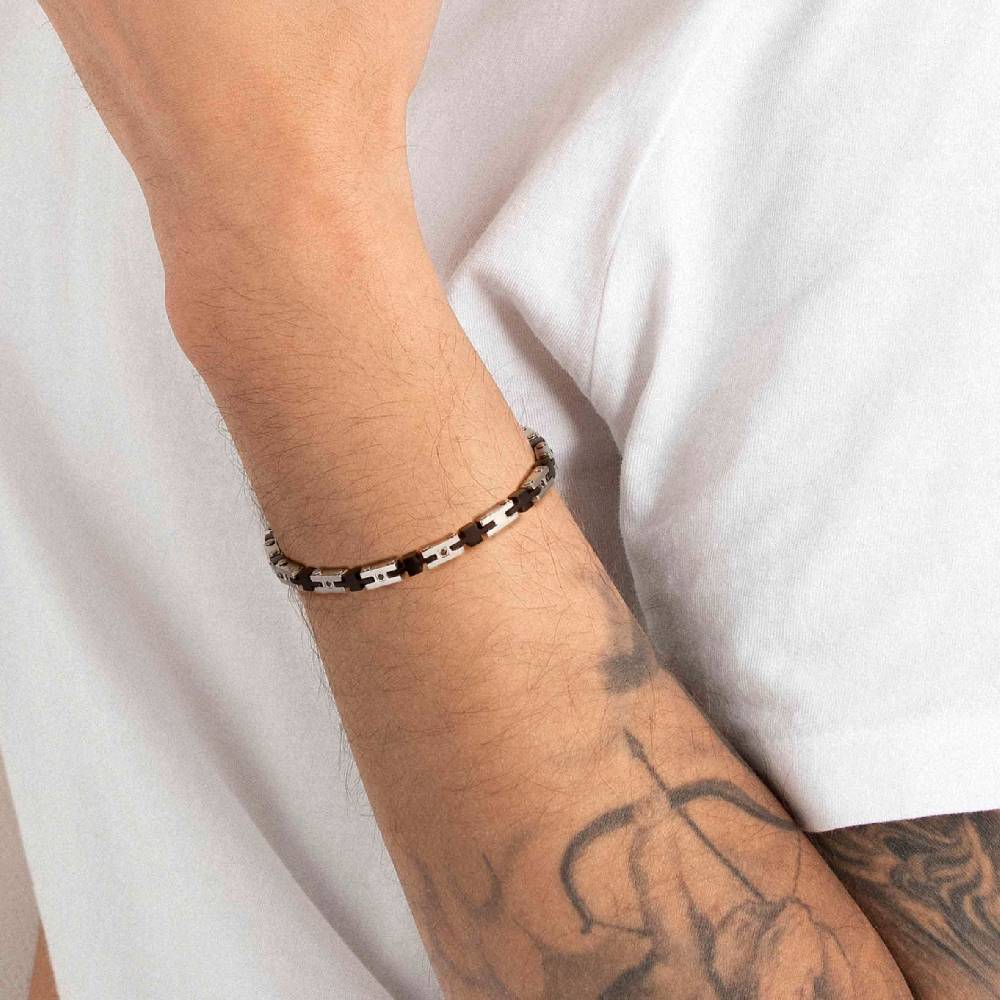 Nomination Bracciale Strong Per Lui Con Diamanti